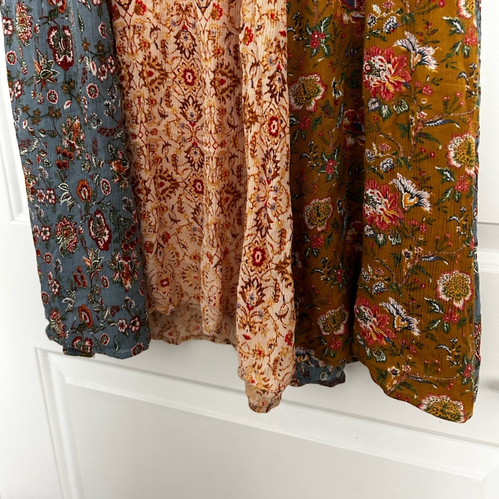Bohemian Floral Patchwork Midi Skirt - Picture 3 of 9